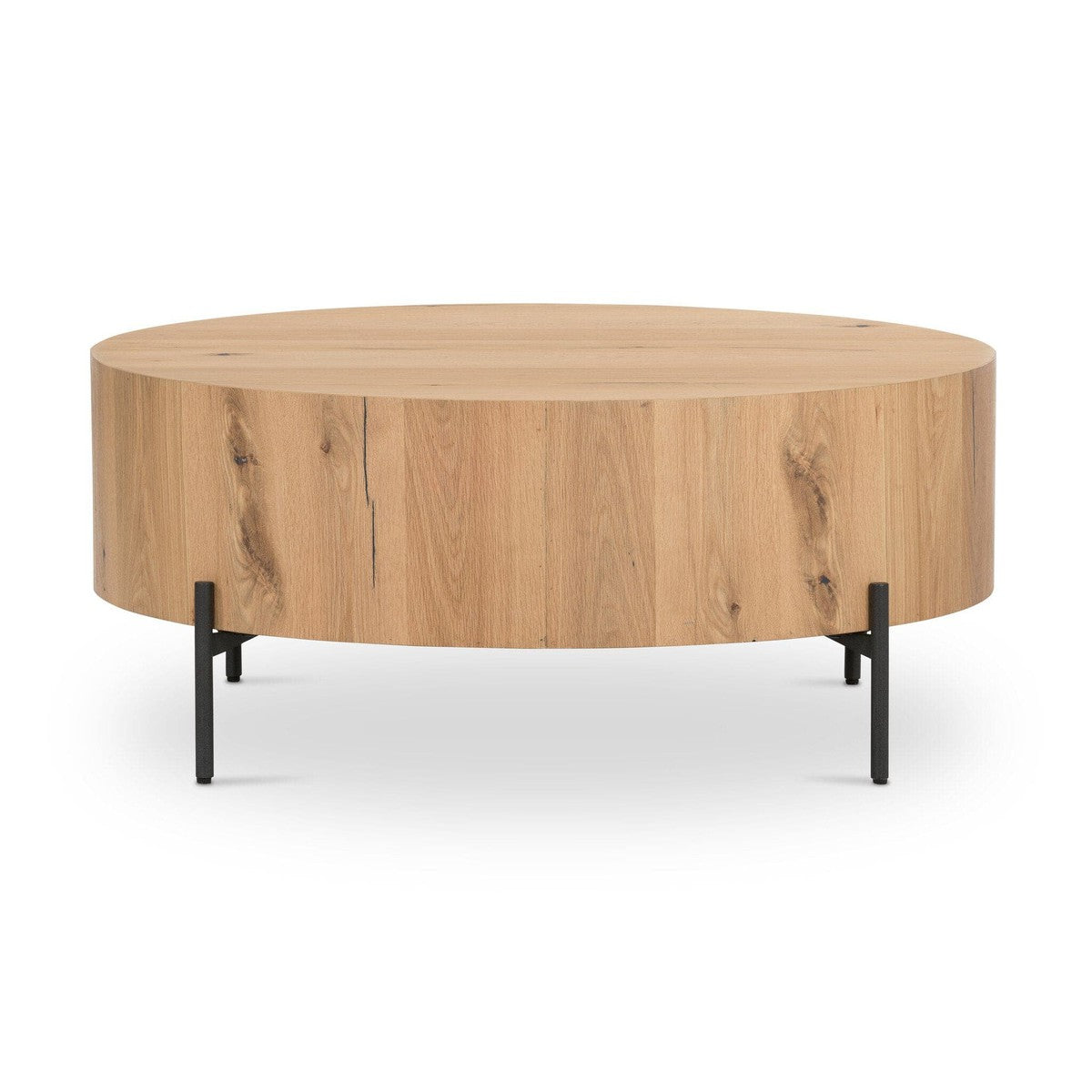 Eaton Drum Coffee Table - Light Oak Resin