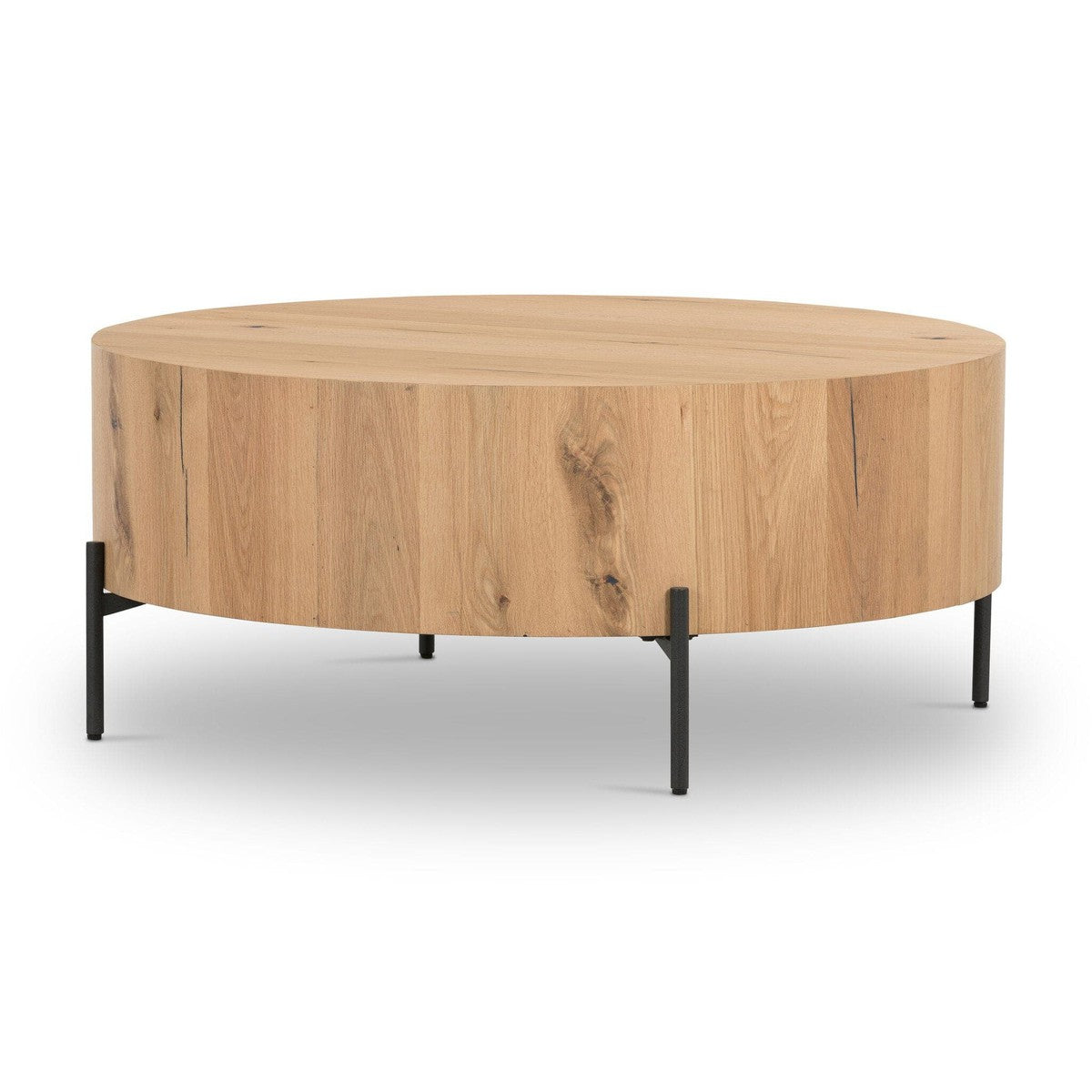 Eaton Drum Coffee Table - Light Oak Resin