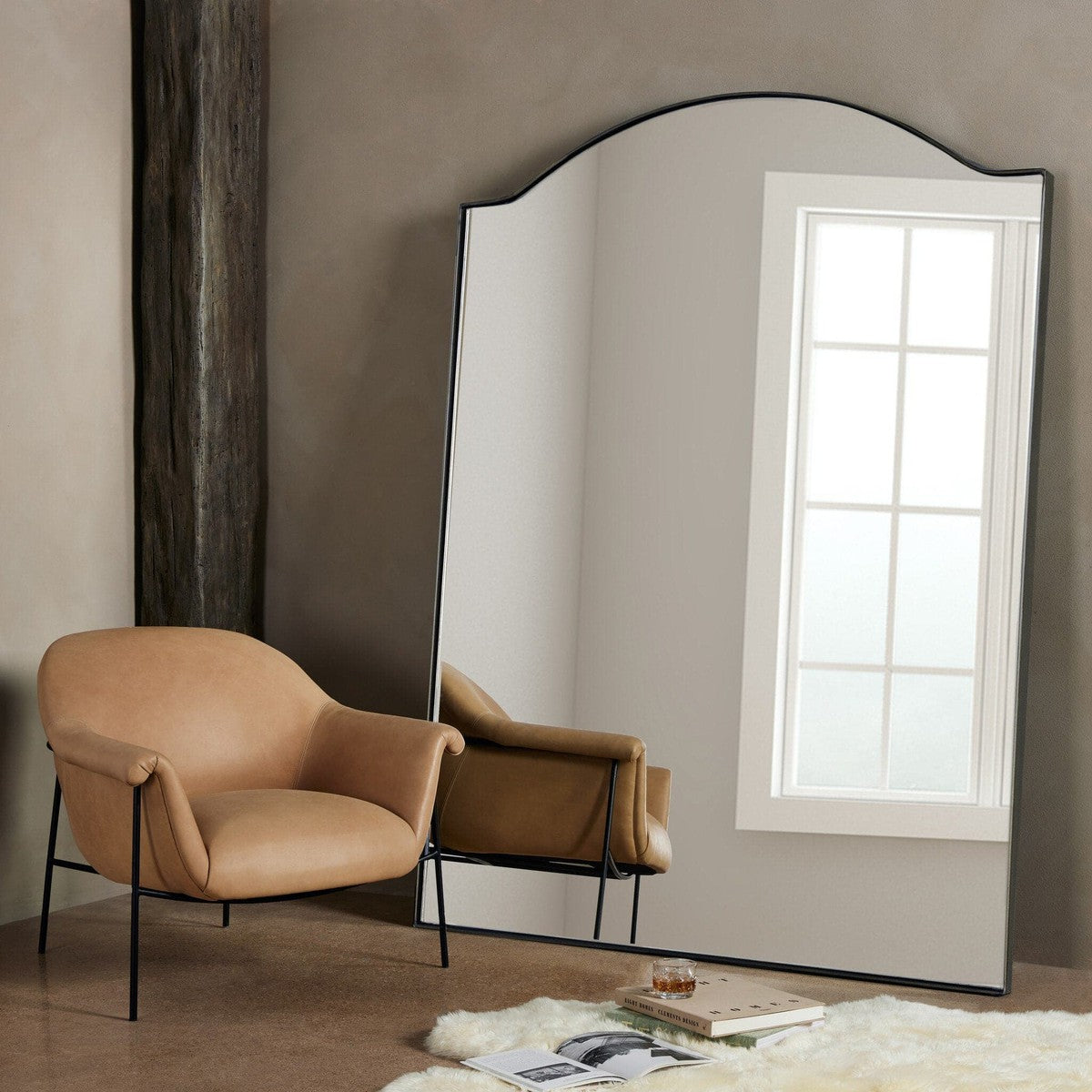 Jacques Floor Mirror - Gunmetal
