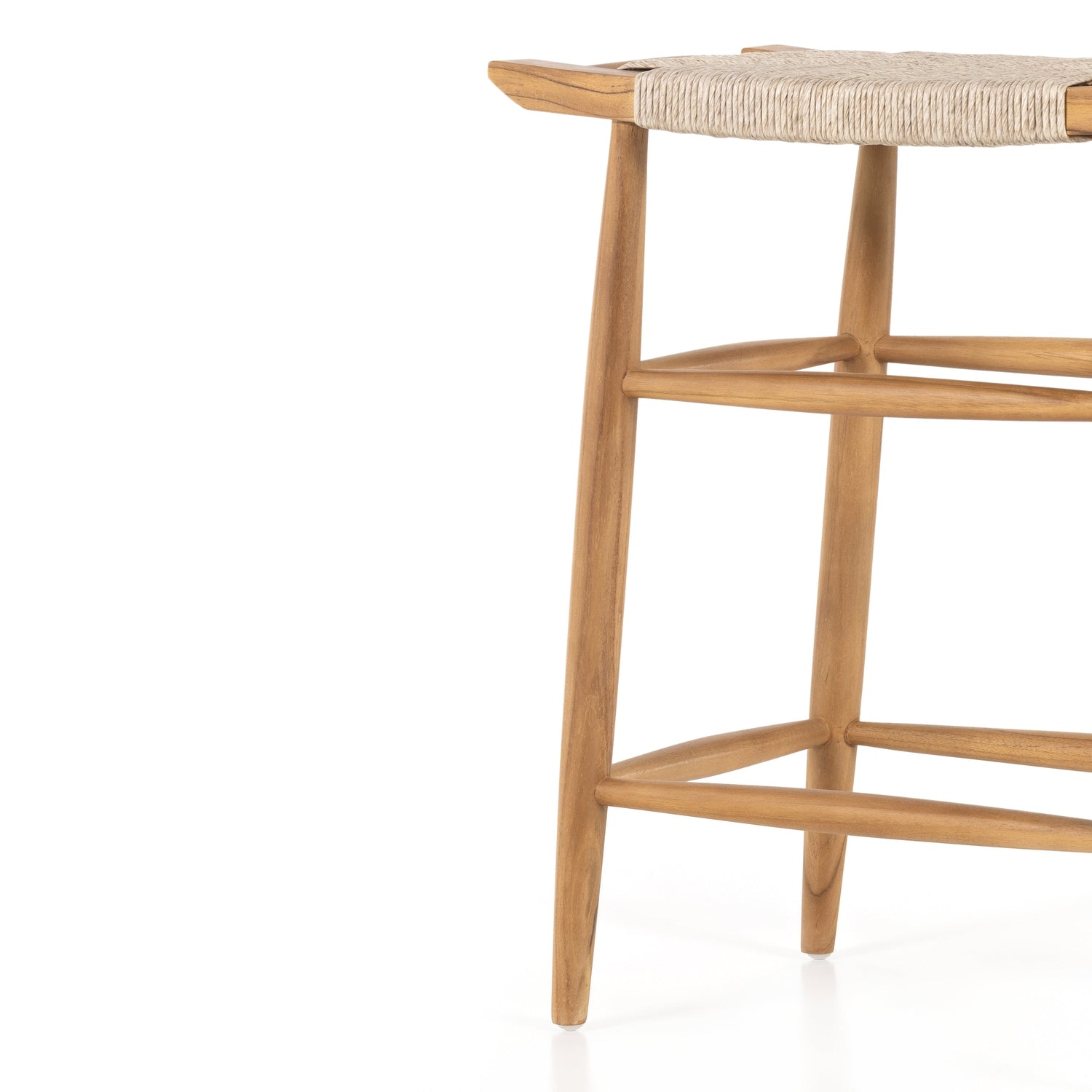 Robles Outdoor Dining Stool-Four Hands-FH-229232-001-Outdoor StoolsBar-Natural Teak-6-France and Son