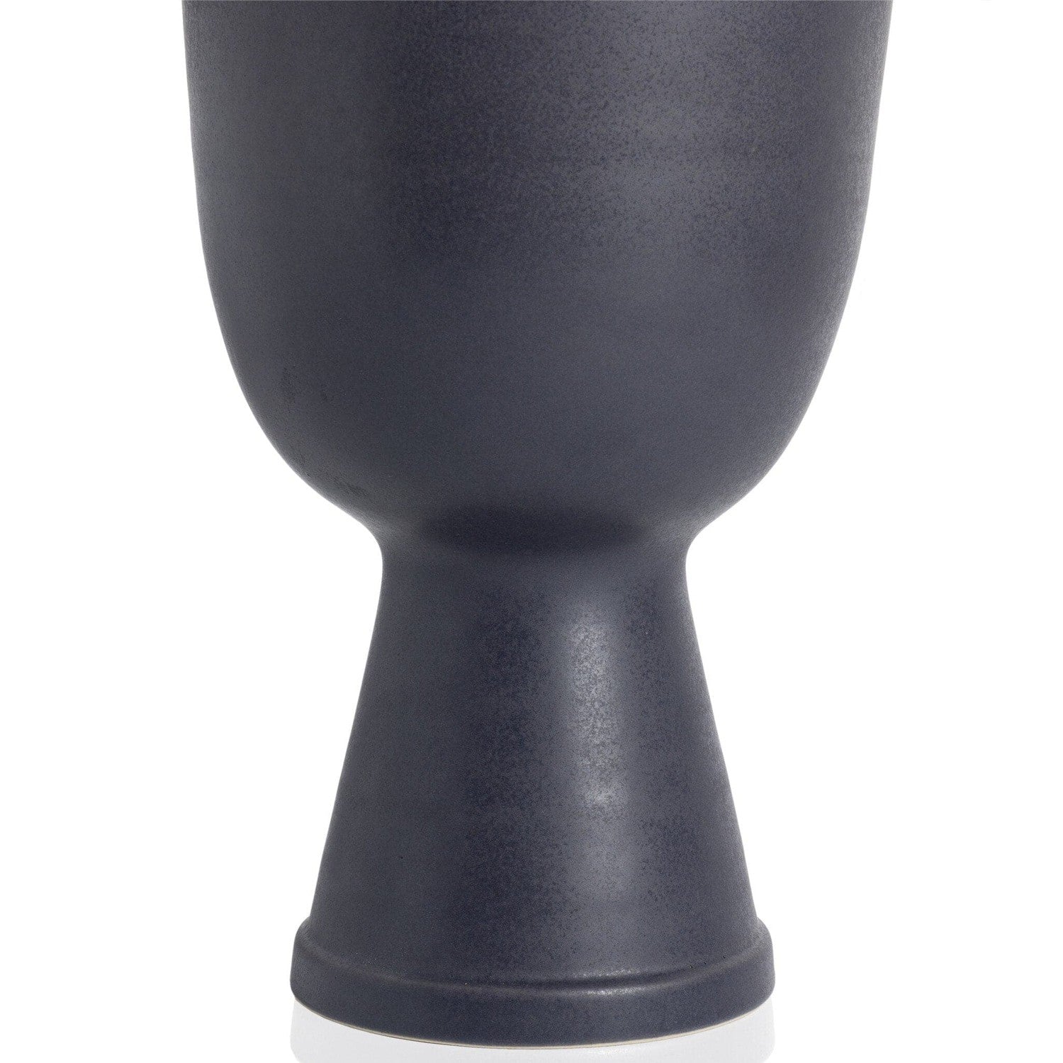 Anillo Wide Vase - Matte Black Ceramic
