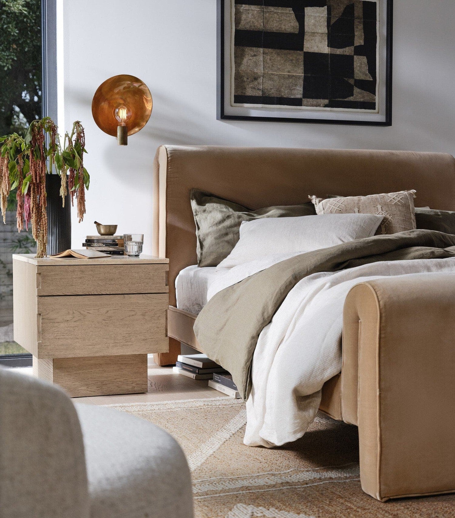 Mitchell Bed - Surrey Camel - Queen