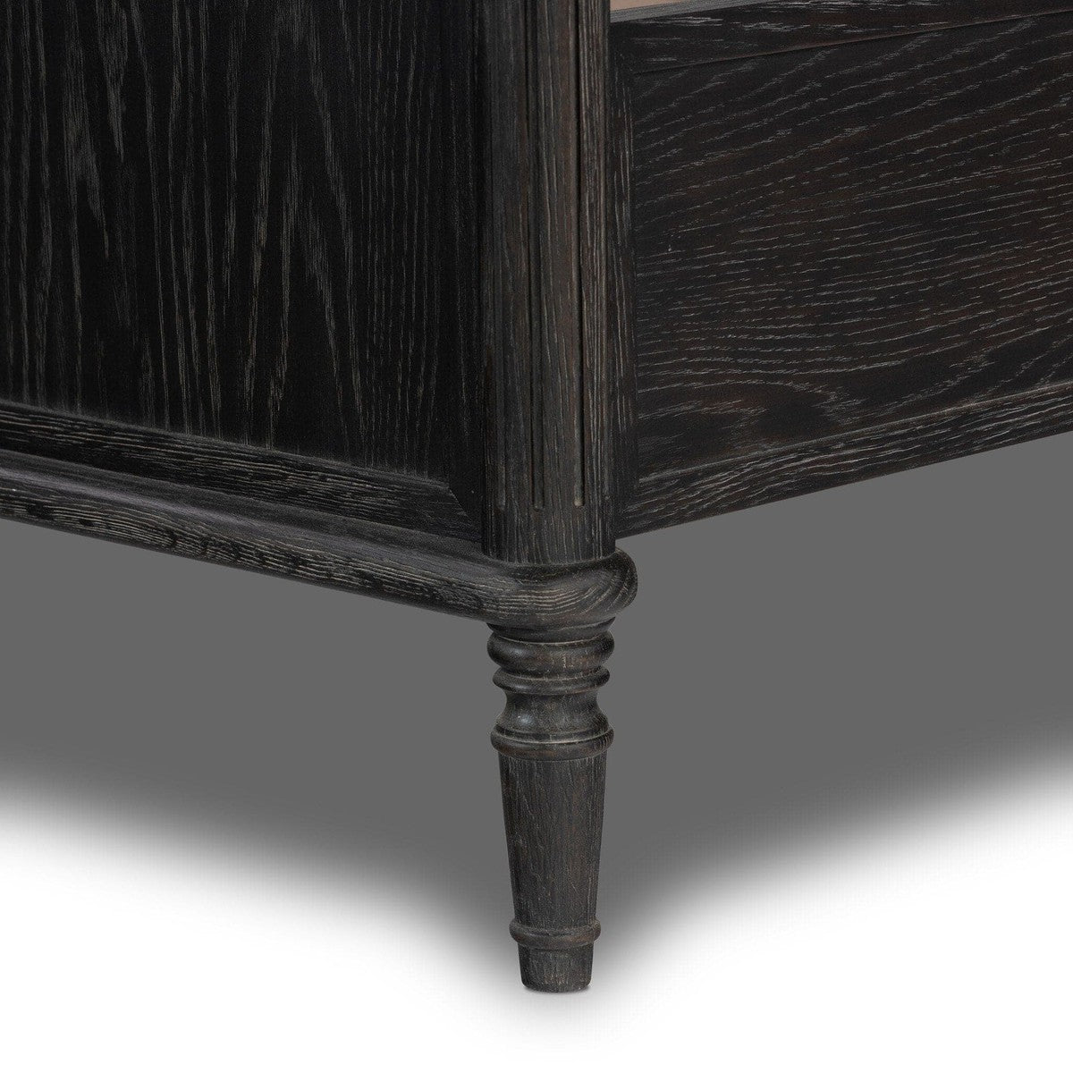 Toulouse Bed - Distressed Black - King