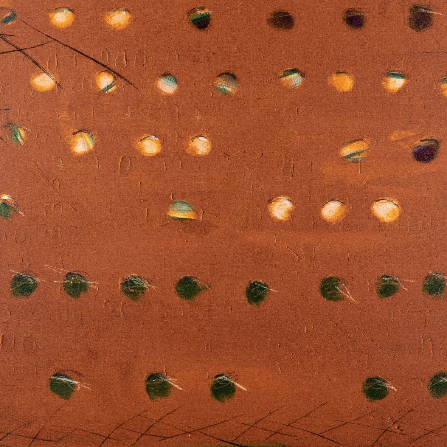 X Spot Rust by Jamie Beckwith	 - Natural Maple Floater
