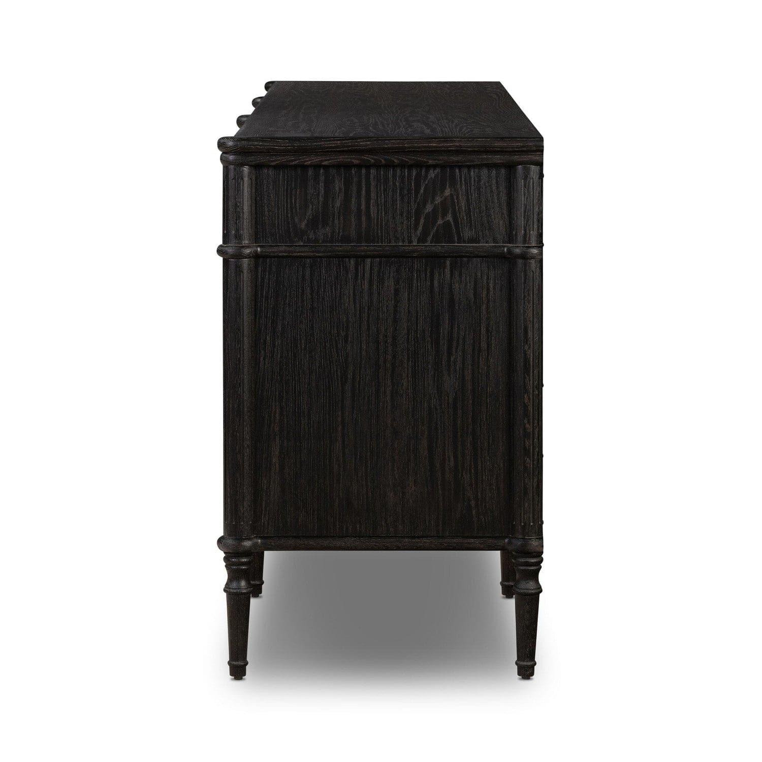 Toulouse 9 Drawer Dresser - Distressed Black Oak