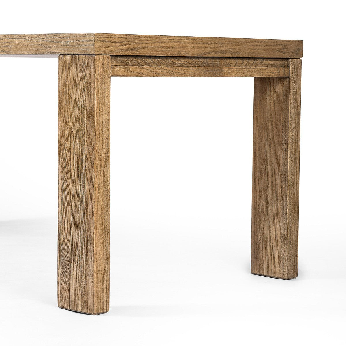 Millie Dining Table - Drifted Oak Solid - Brown, Grey