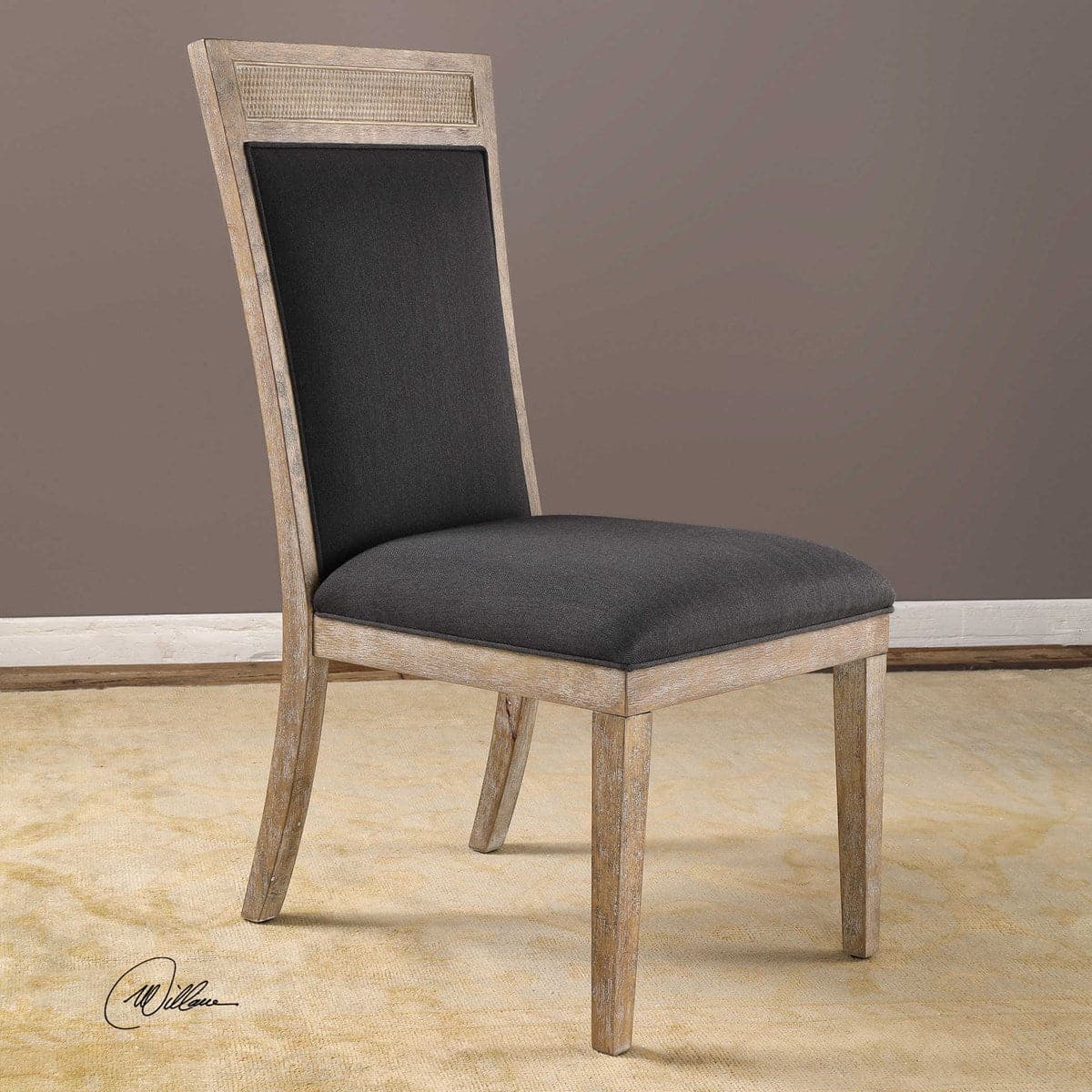 Encore Dark Gray Armless Chair-Uttermost-UTTM-23440-Dining Chairs-4-France and Son