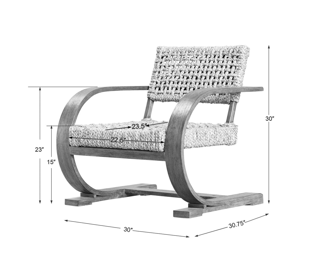 Chloe Natural Woven Accent Chair-Uttermost-STOCKR-UTTM-23483-Lounge Chairs-9-France and Son