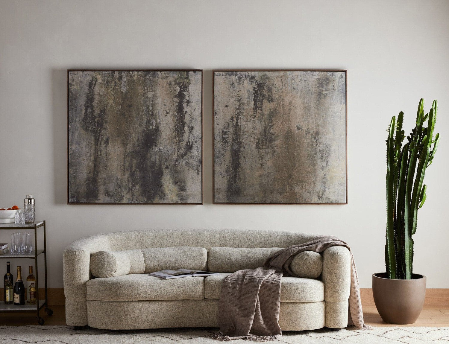 Penumbra Diptych by Matera - Rustic Walnut Floater