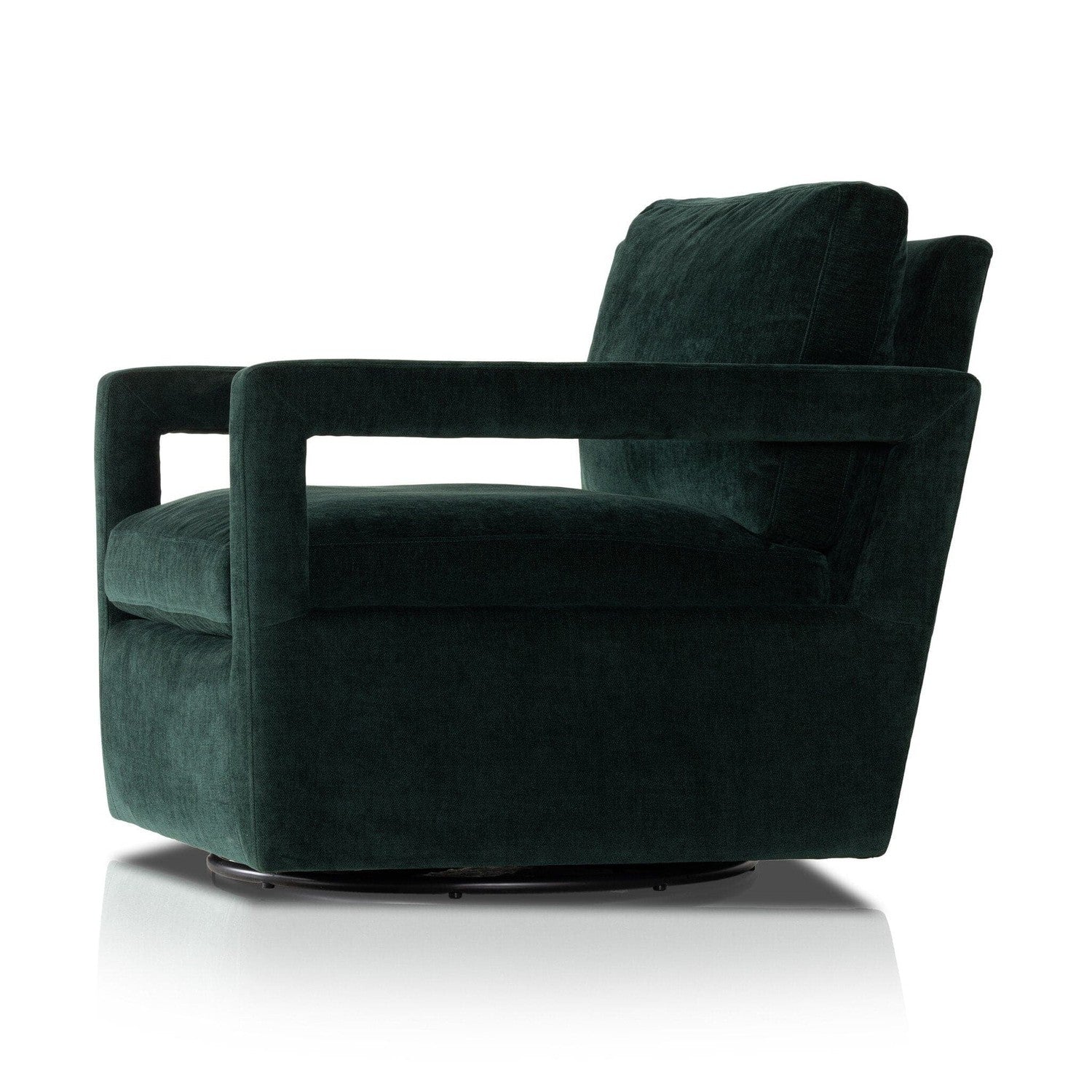 Olson Swivel Chair - Emerald Worn Velvet