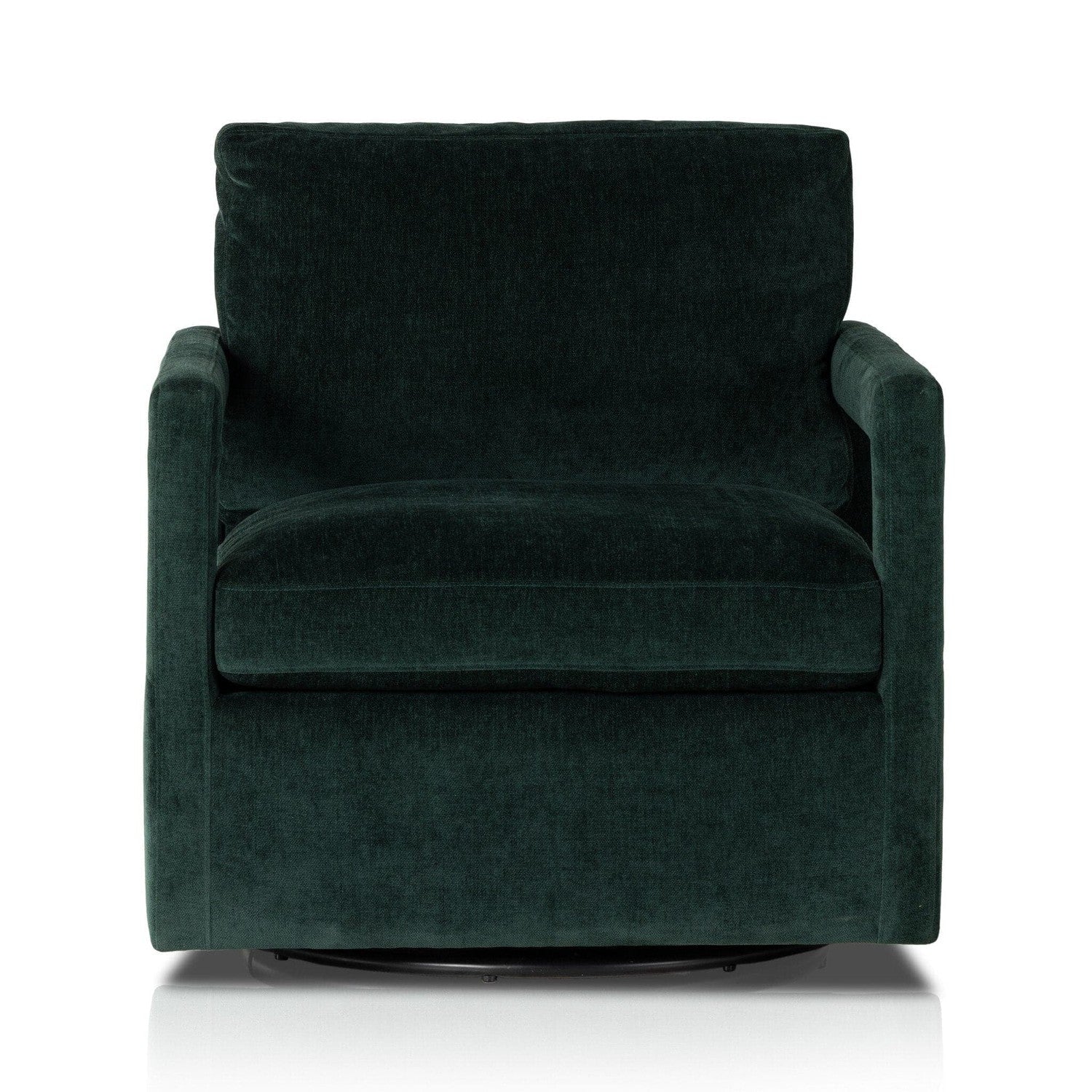 Olson Swivel Chair - Emerald Worn Velvet