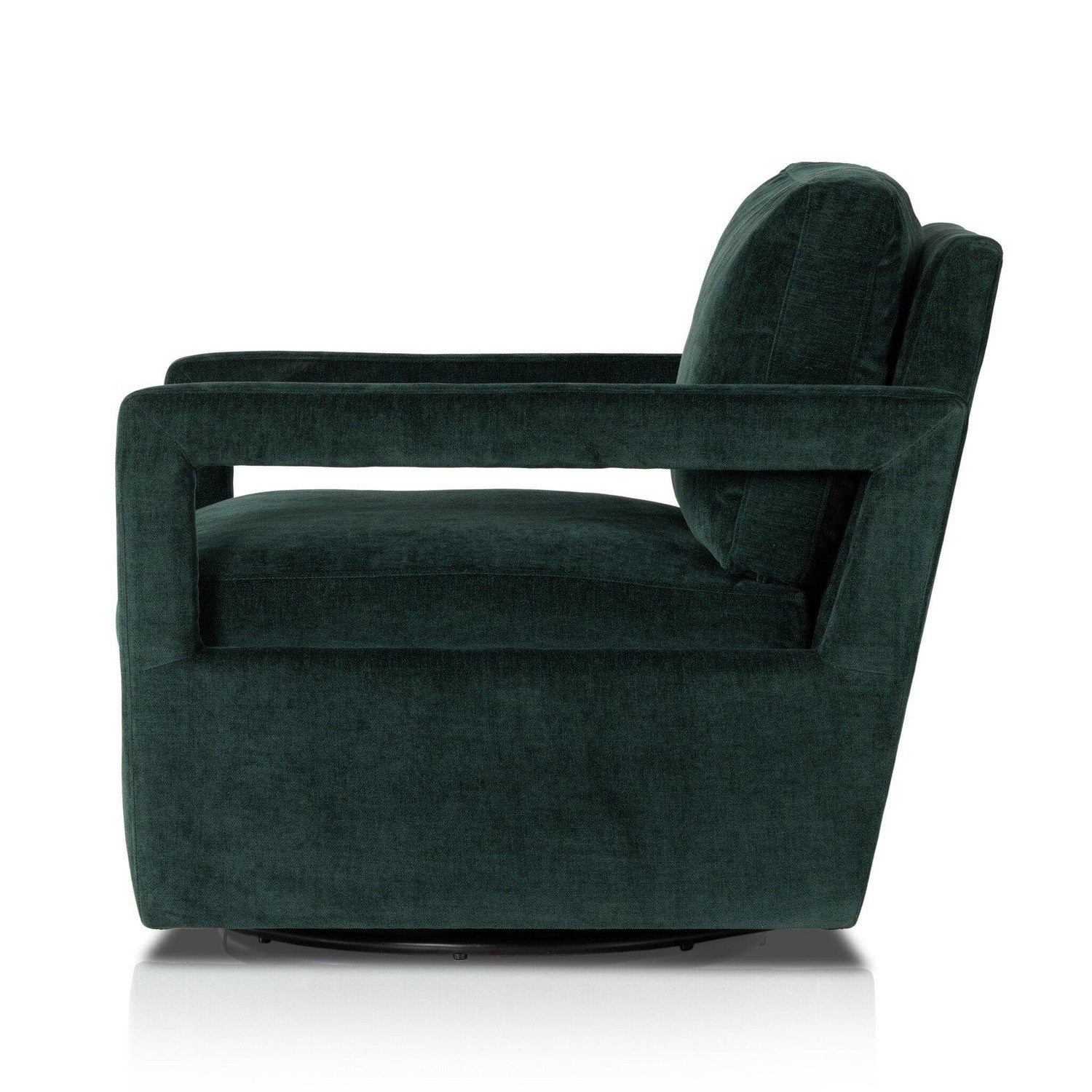 Olson Swivel Chair - Emerald Worn Velvet