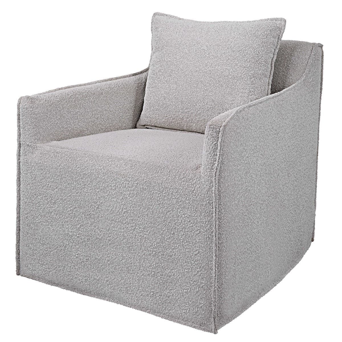 Uttermost Welland Gray Swivel Chair-Uttermost-UTTM-23658-Lounge Chairs-3-France and Son