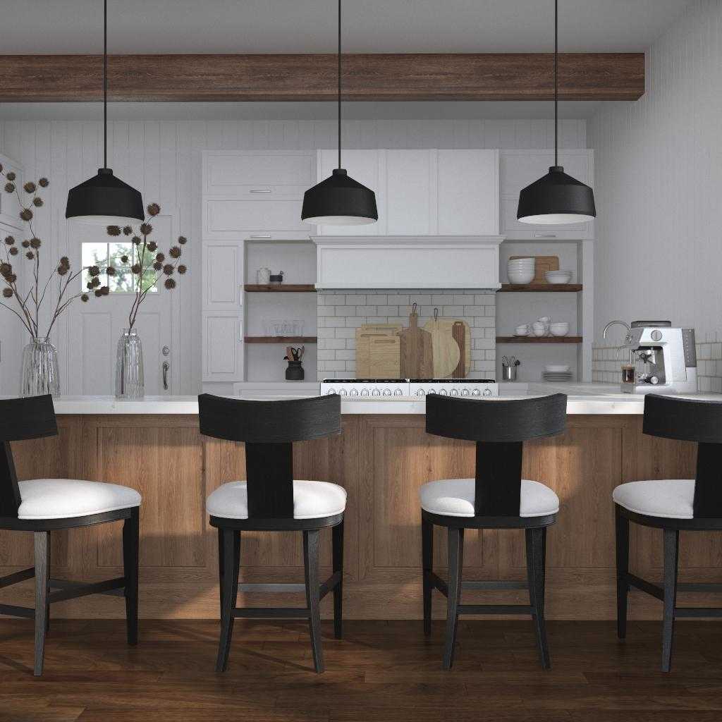 Idris Modern Wood Counter Stool-Uttermost-UTTM-23664-Stools & Ottomans-2-France and Son
