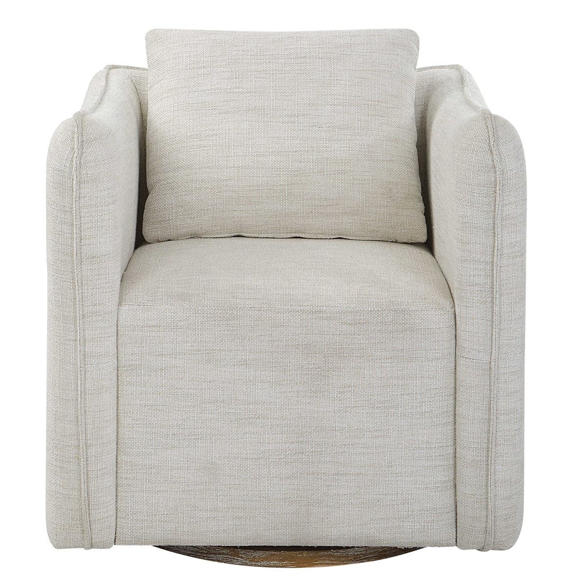 Corben Swivel Chair, White-Uttermost-UTTM-23729-Lounge Chairs-1-France and Son