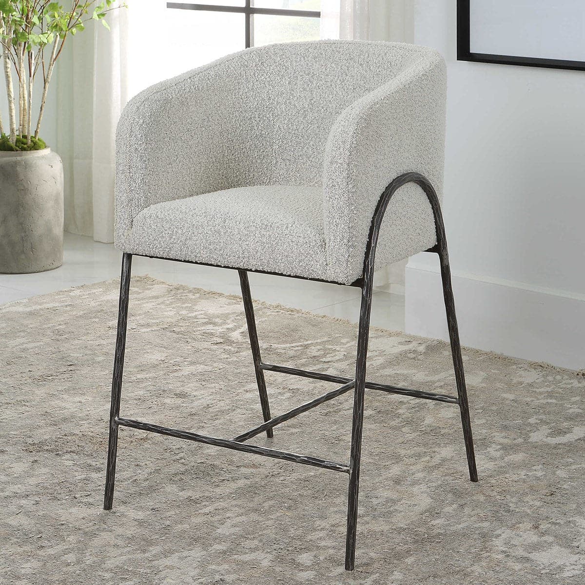 Jacobsen Counter Stool, Gray-Uttermost-UTTM-23737-Stools & Ottomans-2-France and Son