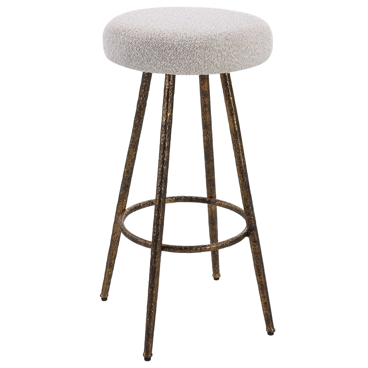 Braven Counter Stool - White Fabric-Uttermost-UTTM-23771-Stools & Ottomans-1-France and Son
