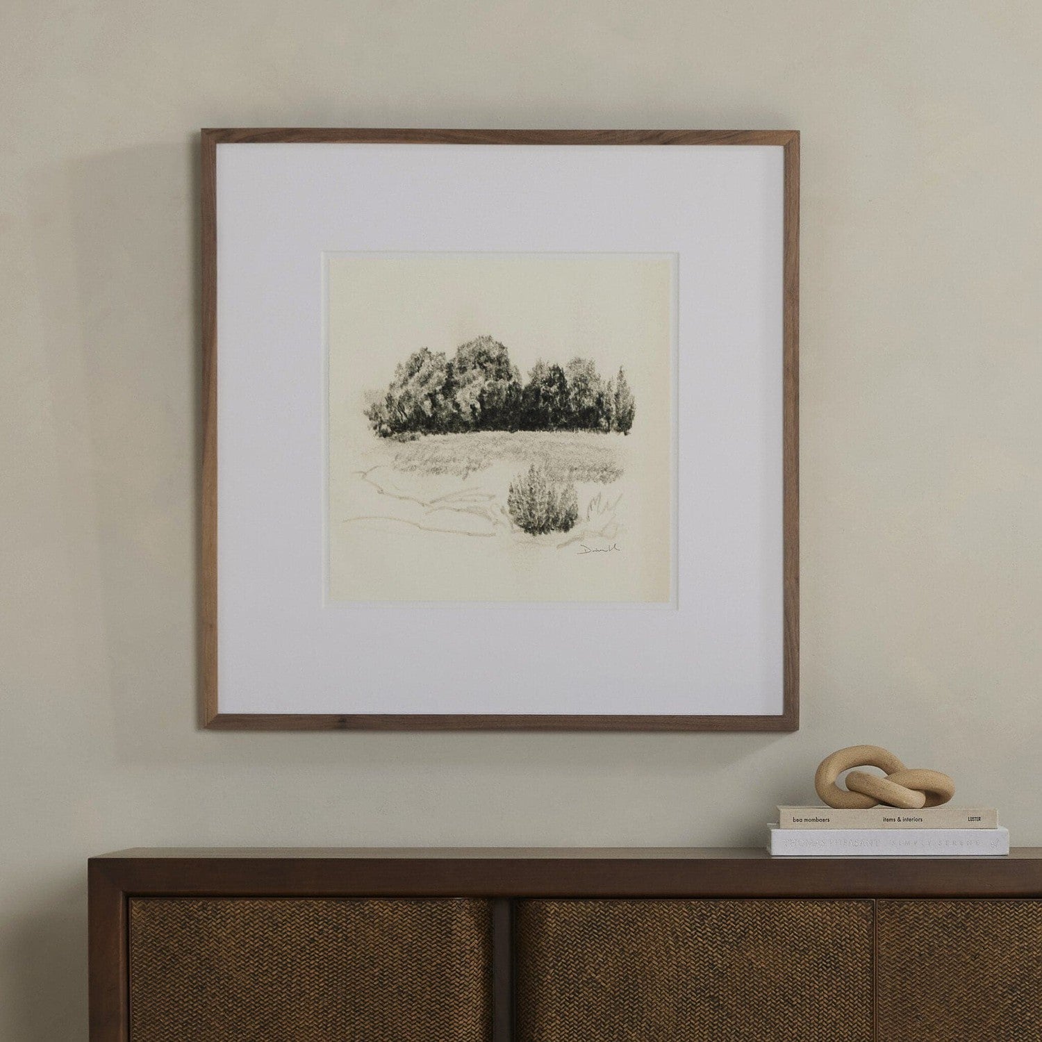 Land Sketch 1 by Dan Hobday - Rustic 1.5 Walnut