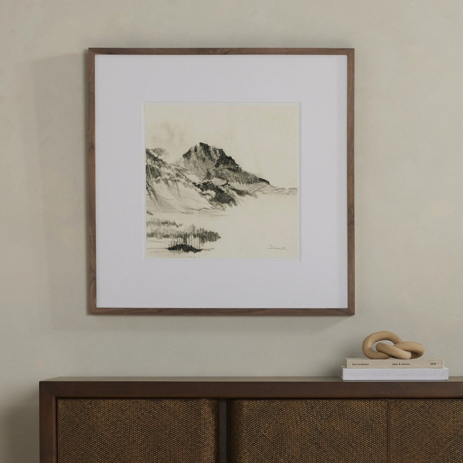 Land Sketch 2 by Dan Hobday - Rustic 1.5 Walnut
