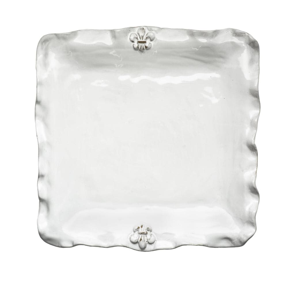 Fleur de Lis Platter, Rectangular Shape-ABIGAILS-ABIGAILS-240706-Decorative ObjectsSquare-2-France and Son