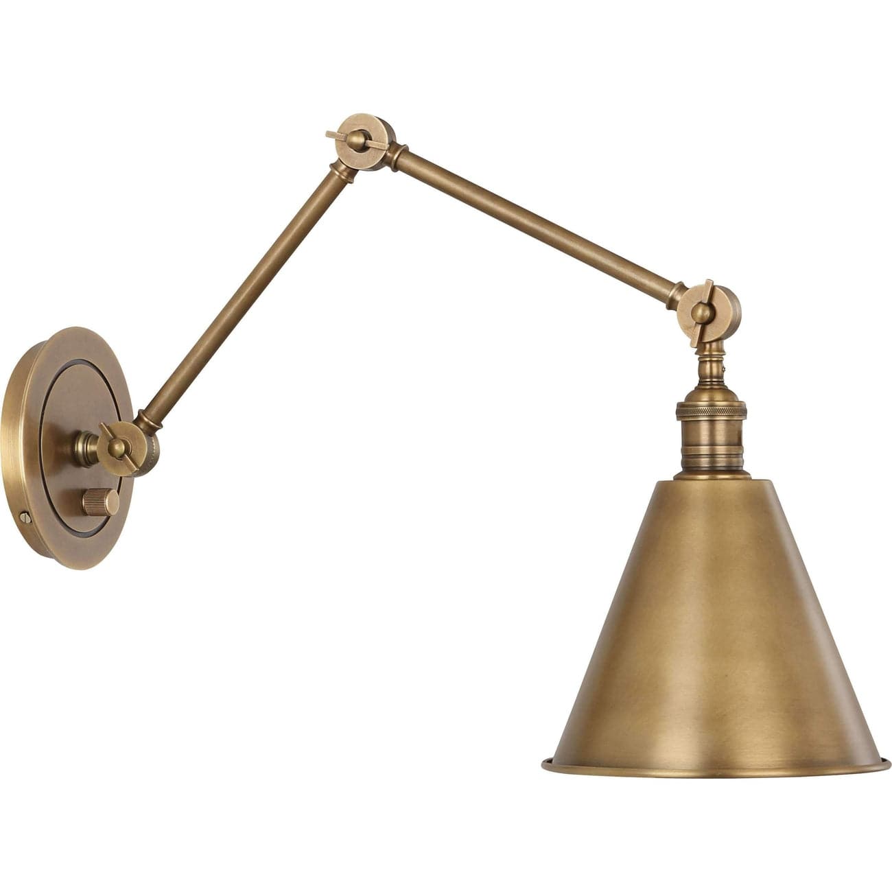 Alloy Wall Sconce-Robert Abbey Fine Lighting-ABBEY-2418-Wall LightingWarm Brass-1-France and Son
