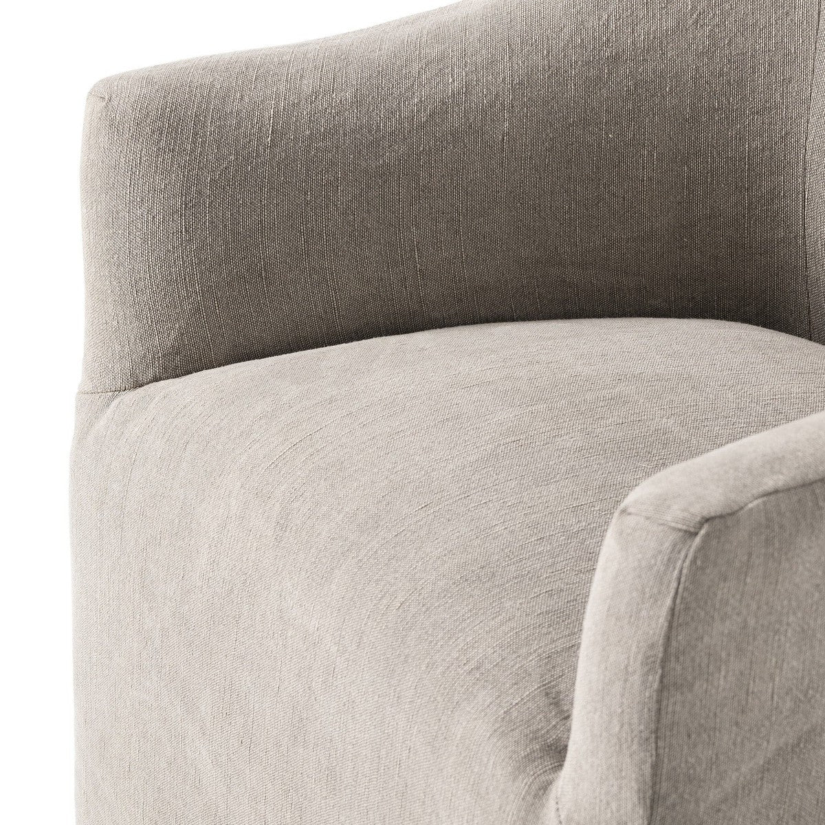 Cove Dining Chair With Casters - Heather Twill Stone