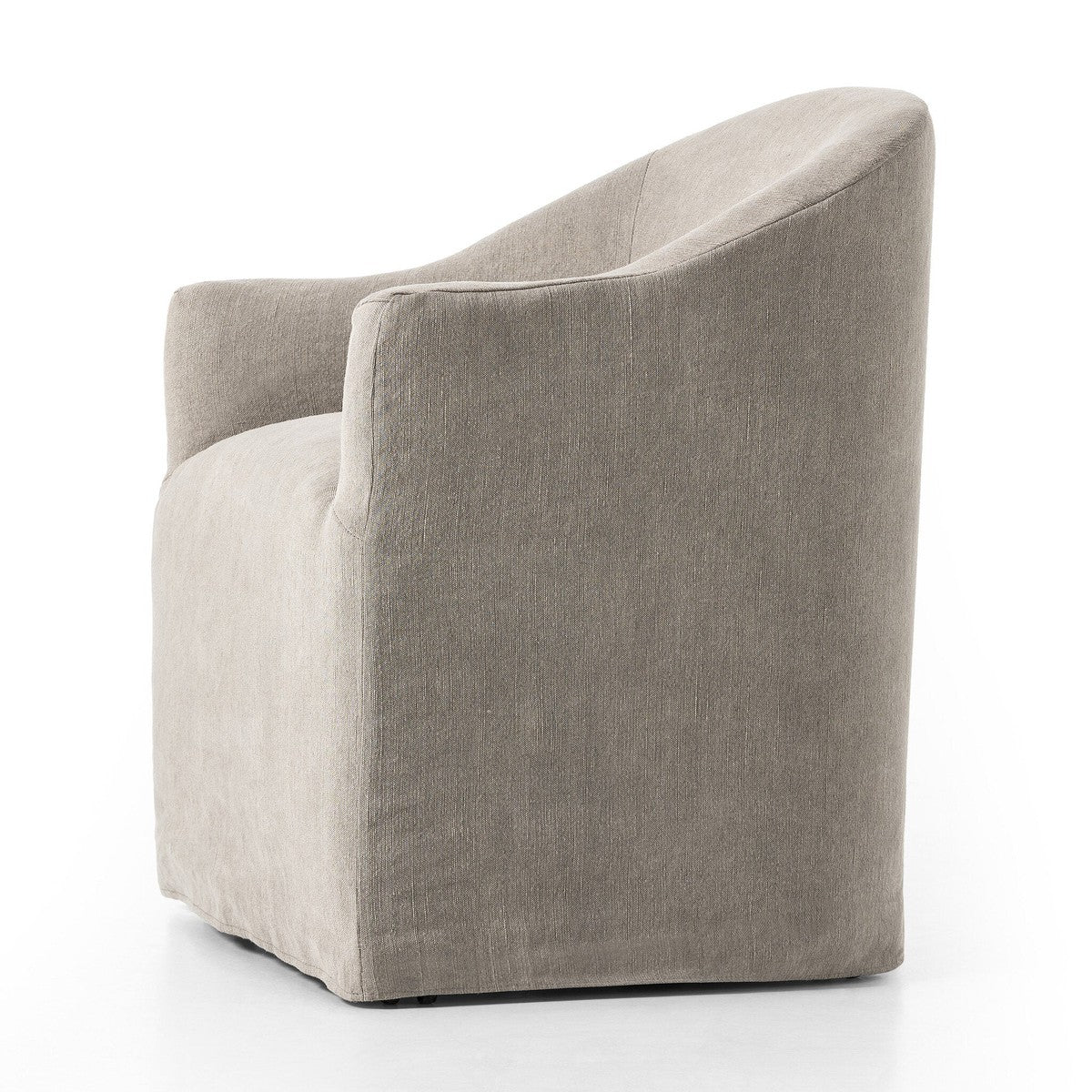 Cove Dining Chair With Casters - Heather Twill Stone