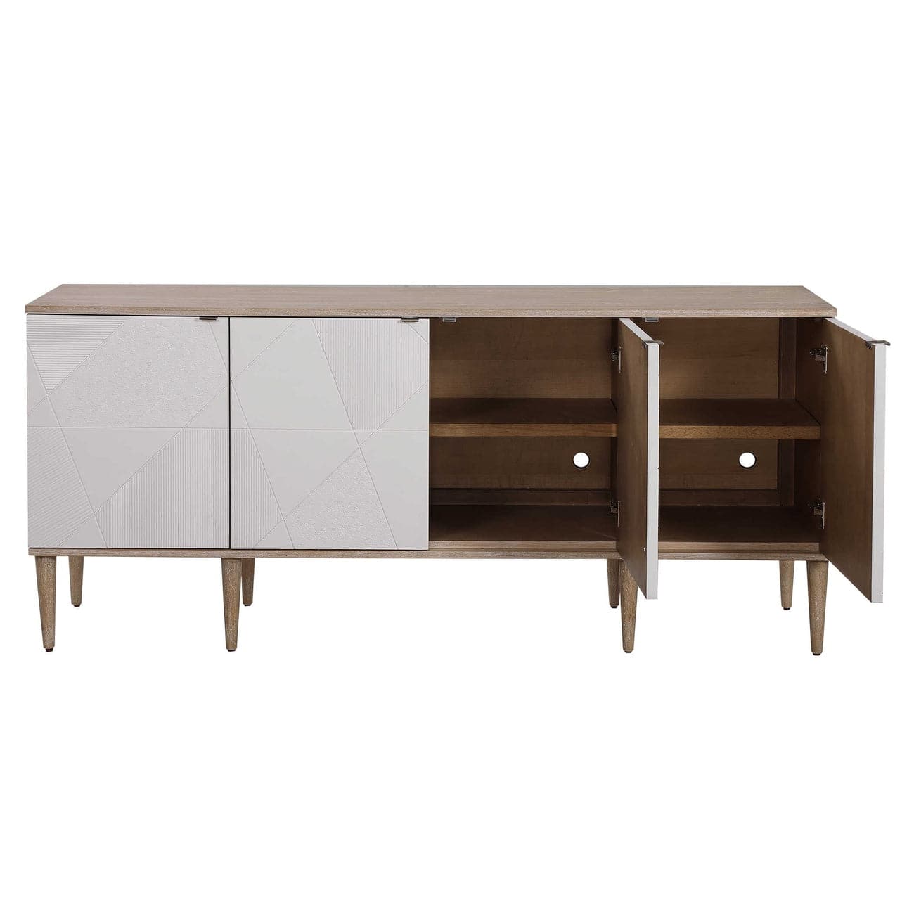 Tightrope 4 Door Modern Sideboard Cabinet-Uttermost-UTTM-25101-Sideboards & Credenzas-6-France and Son