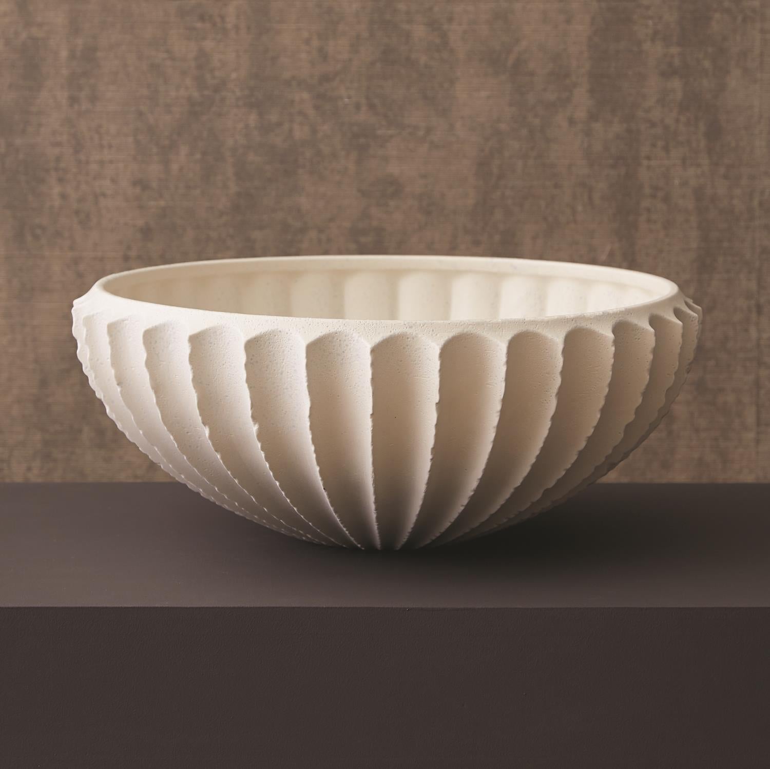 Sawtooth Bowl-Global Views-GVSA-7.10303-BowlsRustic White-2-France and Son