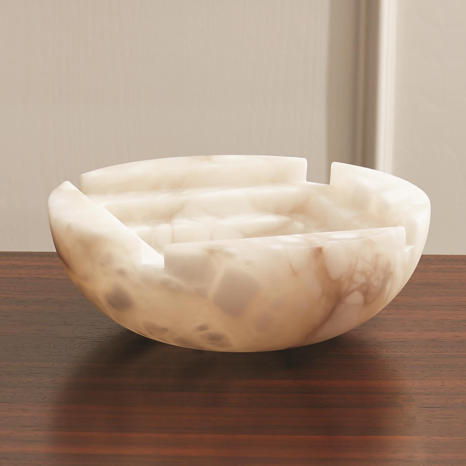 Stepwell Bowl - Alabaster-Global Views-GVSA-3.31407-Bowls-2-France and Son