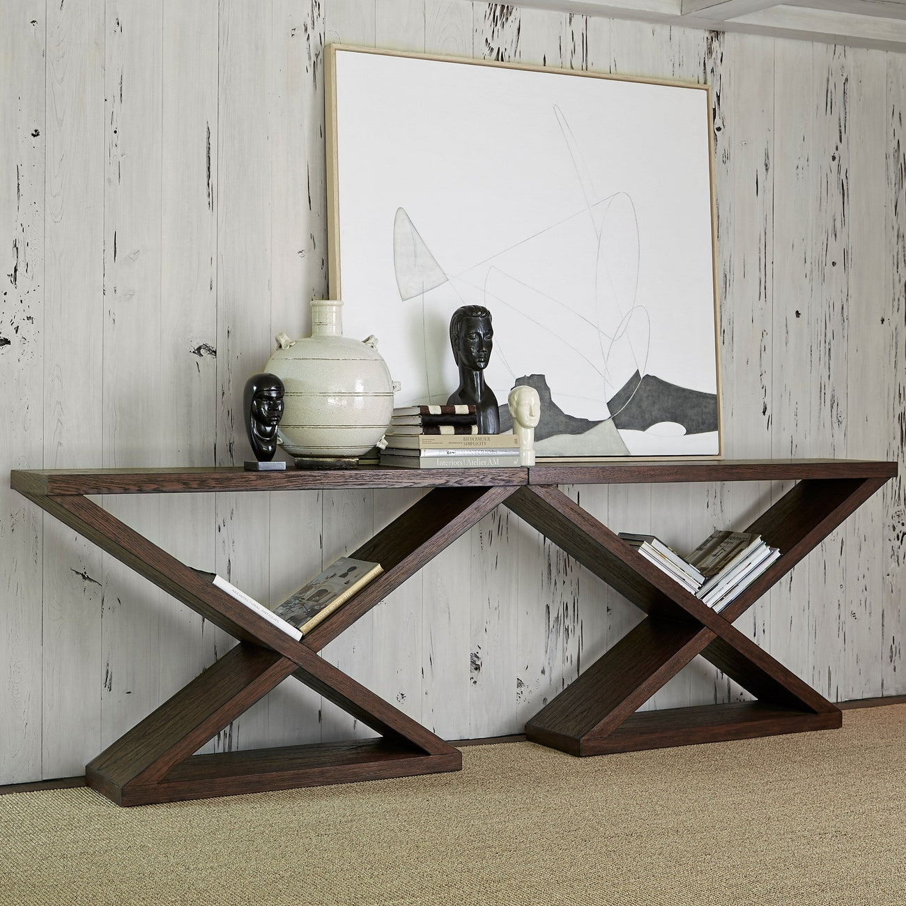 Salone Scuro Double-V Console Table-Ambella-AMBELLA-27037-850-001-Console Tables-2-France and Son