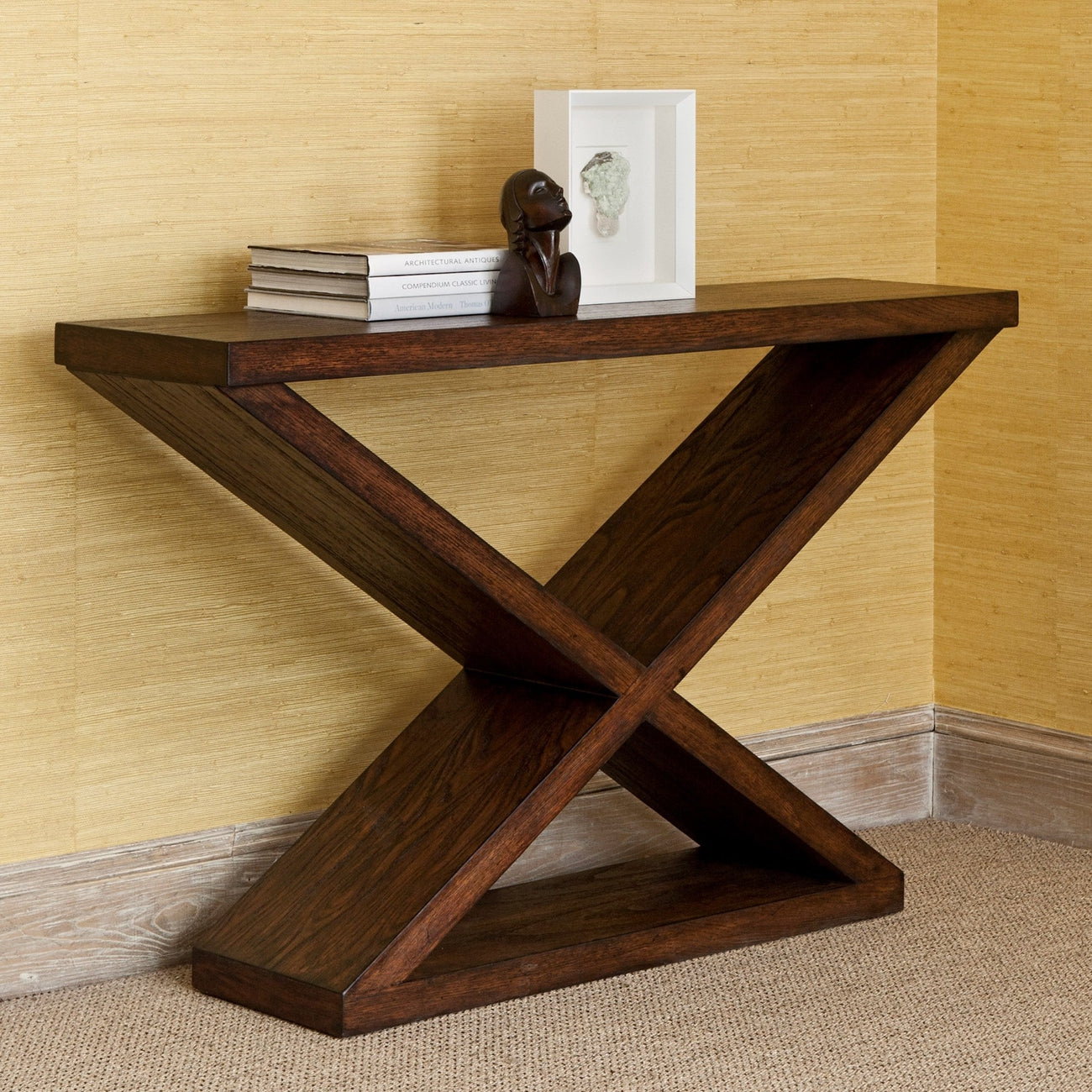 Salone Scuro Double-V Console Table-Ambella-AMBELLA-27037-850-001-Console Tables-1-France and Son