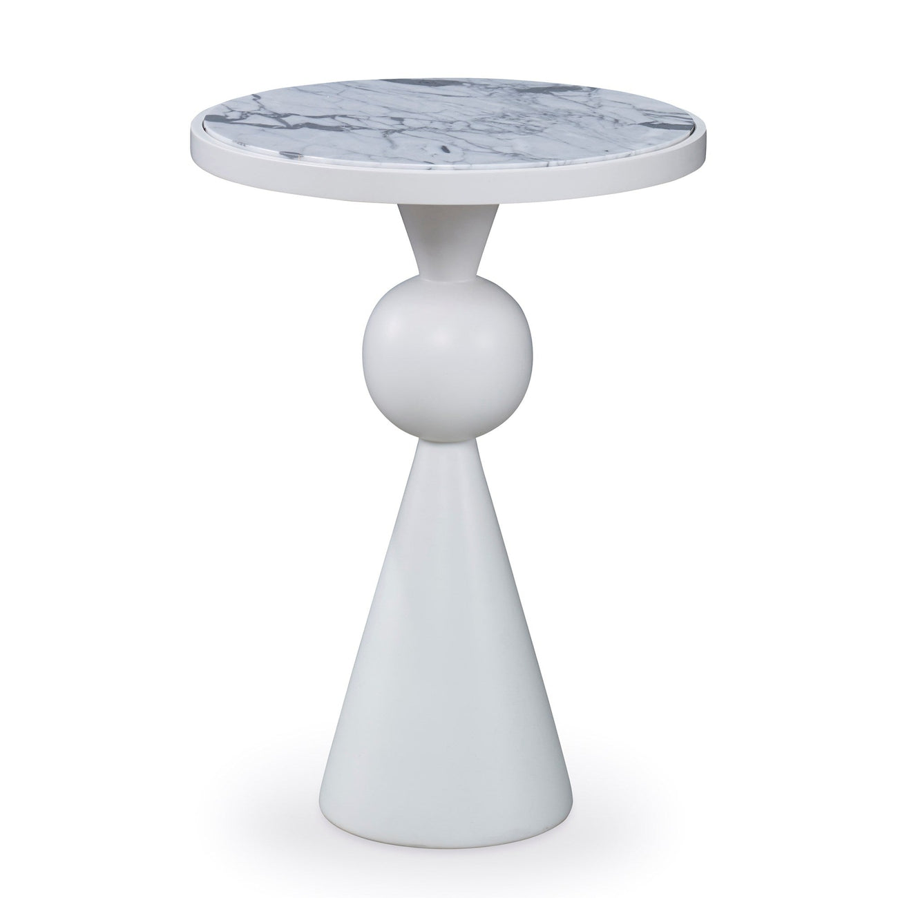 Minaret Accent Table - White-Ambella-AMBELLA-27119-900-002-Side Tables-1-France and Son