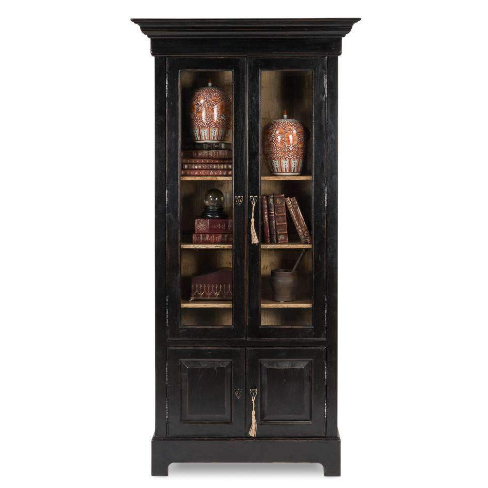 Bookcase In Ebony Finish-SARREID-SARREID-27160-Bookcases & Cabinets-1-France and Son