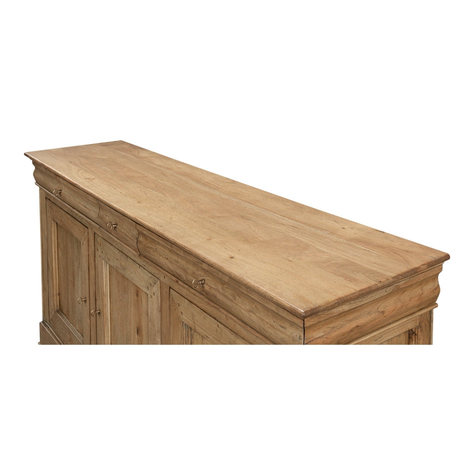 Cafe Au Lait Buffet Driftwood Finish-SARREID-SARREID-27857-Sideboards & Credenzas-3-France and Son