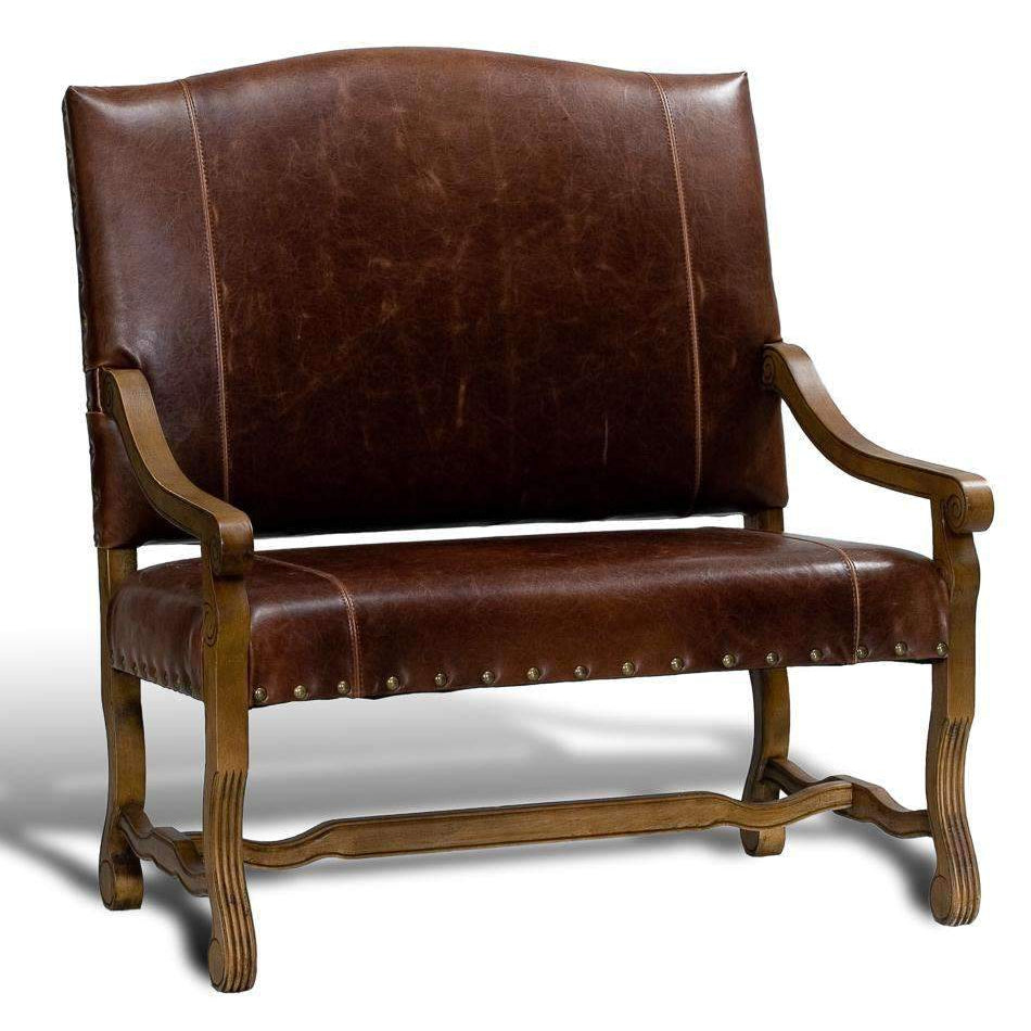 Italian Leather Settee-SARREID-SARREID-28671-Sofas-1-France and Son