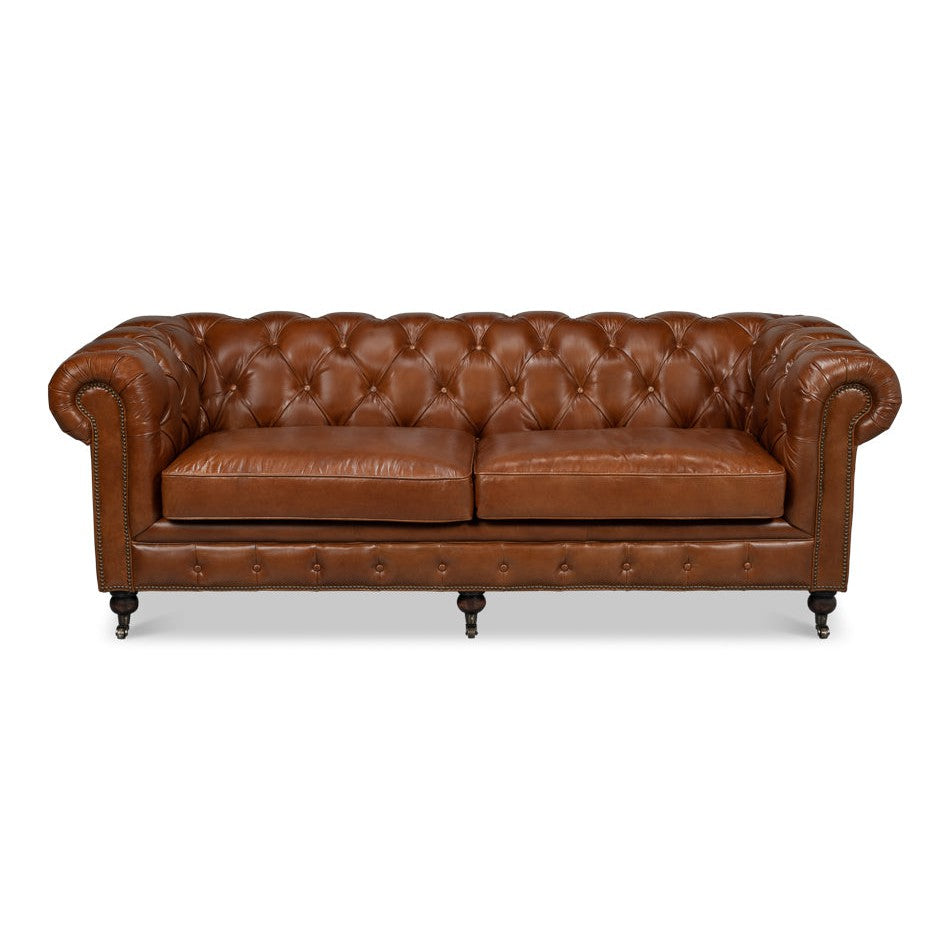 Castered Chesterfield Sofa-SARREID-SARREID-29893-Sofas-1-France and Son