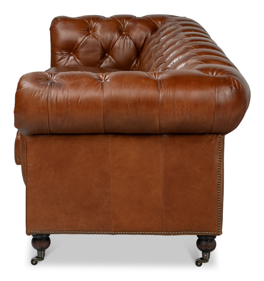 Castered Chesterfield Sofa-SARREID-SARREID-29893-Sofas-3-France and Son