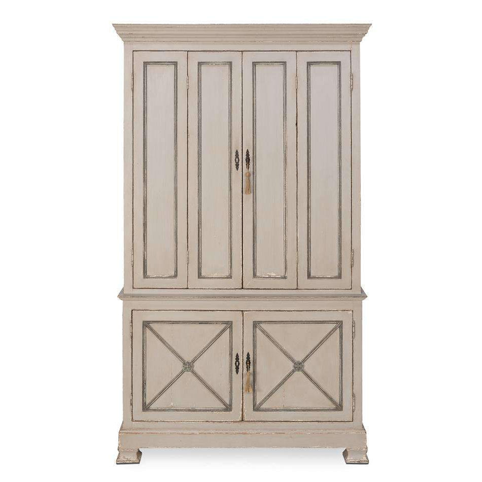 Painted Directoire Style Cabinet-SARREID-SARREID-30122-Bookcases & Cabinets-1-France and Son