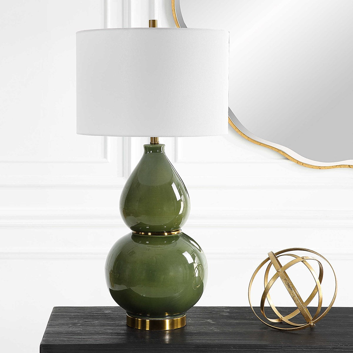 Gourd Green Table Lamp-Uttermost-UTTM-30203-1-Table Lamps-3-France and Son