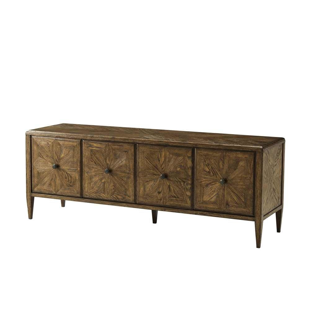 Nova Entertainment Console-Theodore Alexander-THEO-TAS62019.C254-Media Storage / TV StandsDark Brown-2-France and Son