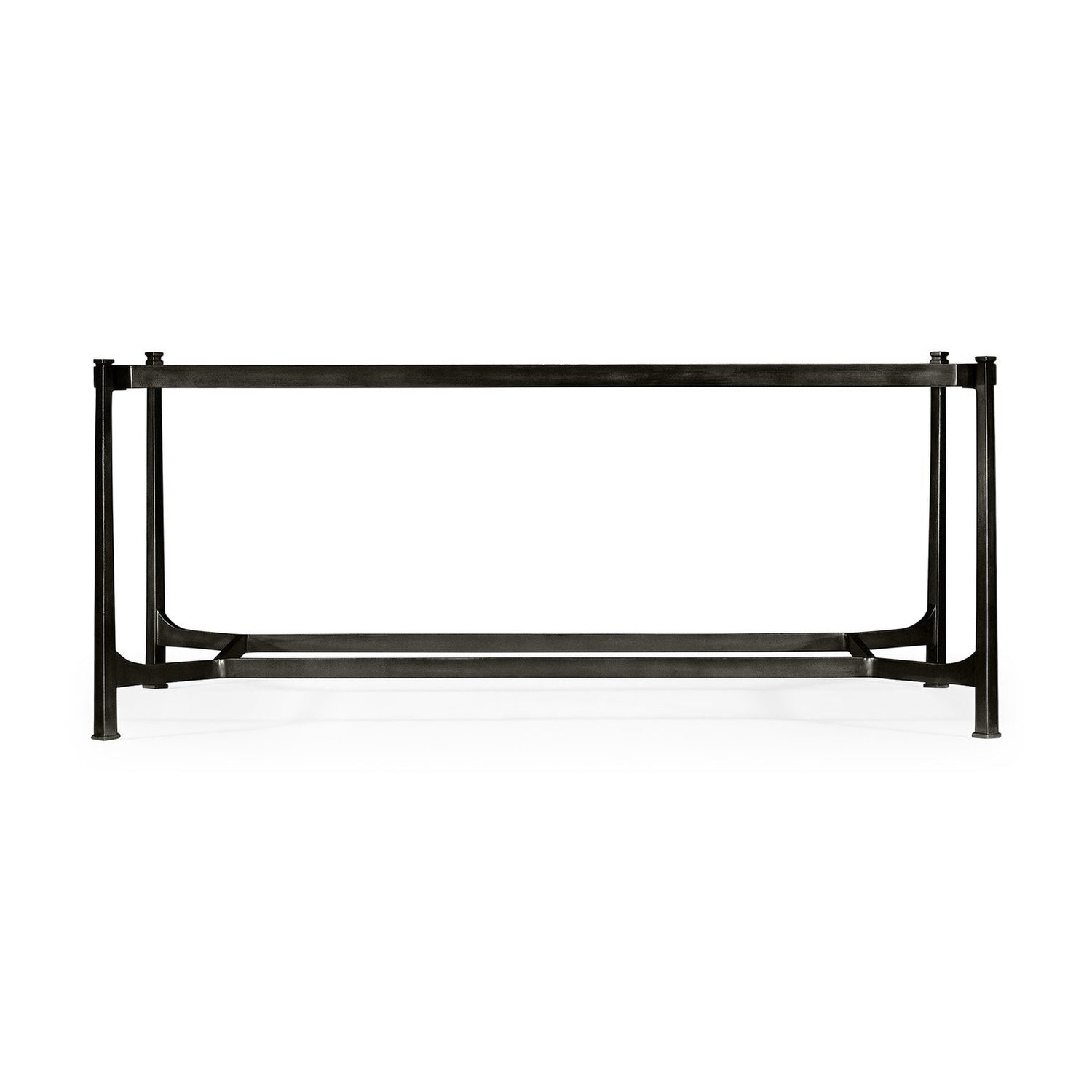 Églomisé & Iron Rectangular Coffee Table-Jonathan Charles-JCHARLES-494144-G-GES-Coffee TablesGold-2-France and Son