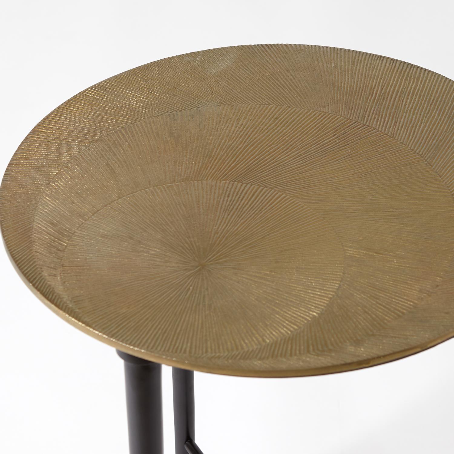 Circle Etched Accent Table-Global Views-GVSA-7.91062-Side TablesBlack Nickel-6-France and Son