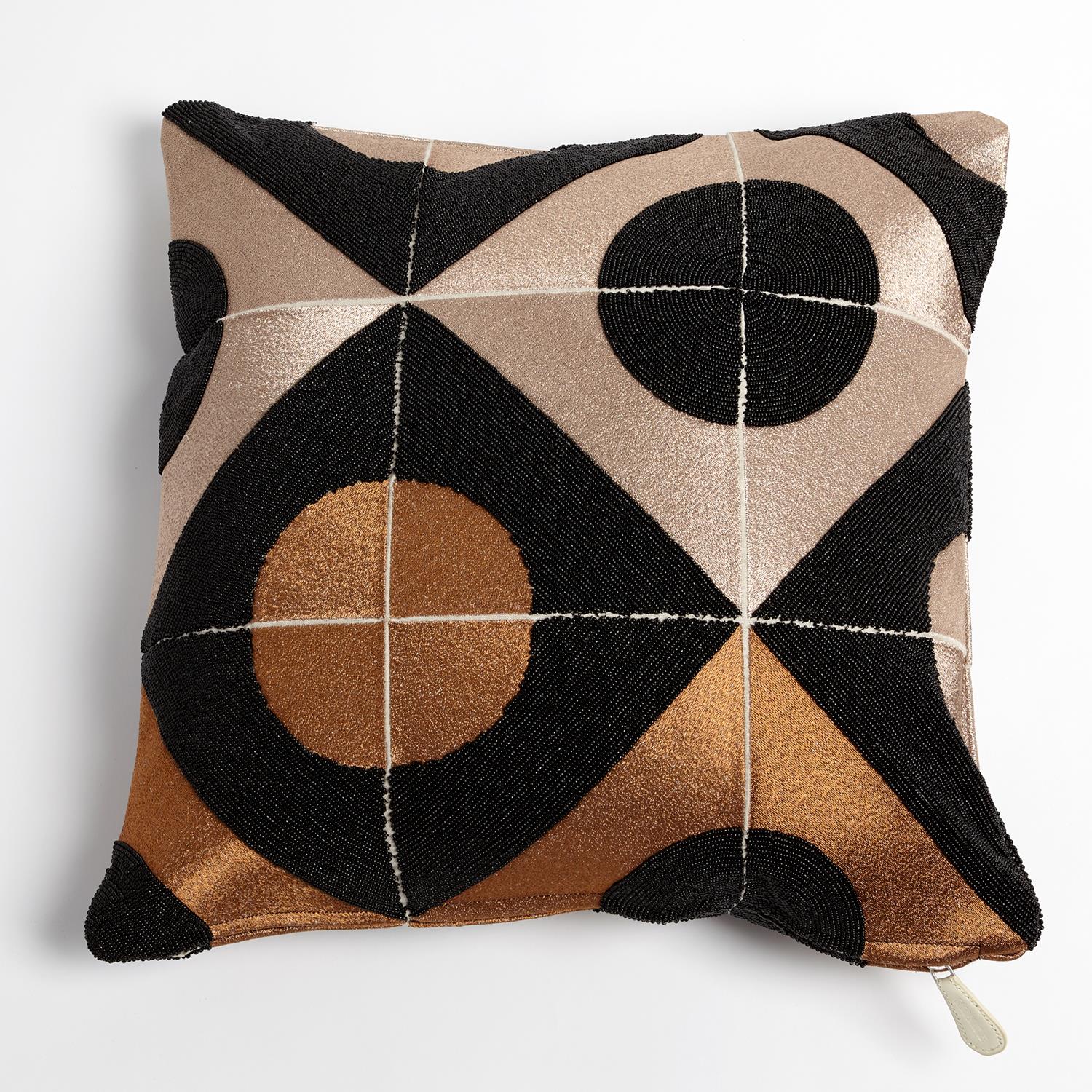 Circle Marquetry Pillow-Global Views-GVSA-9.93198-Pillows-1-France and Son