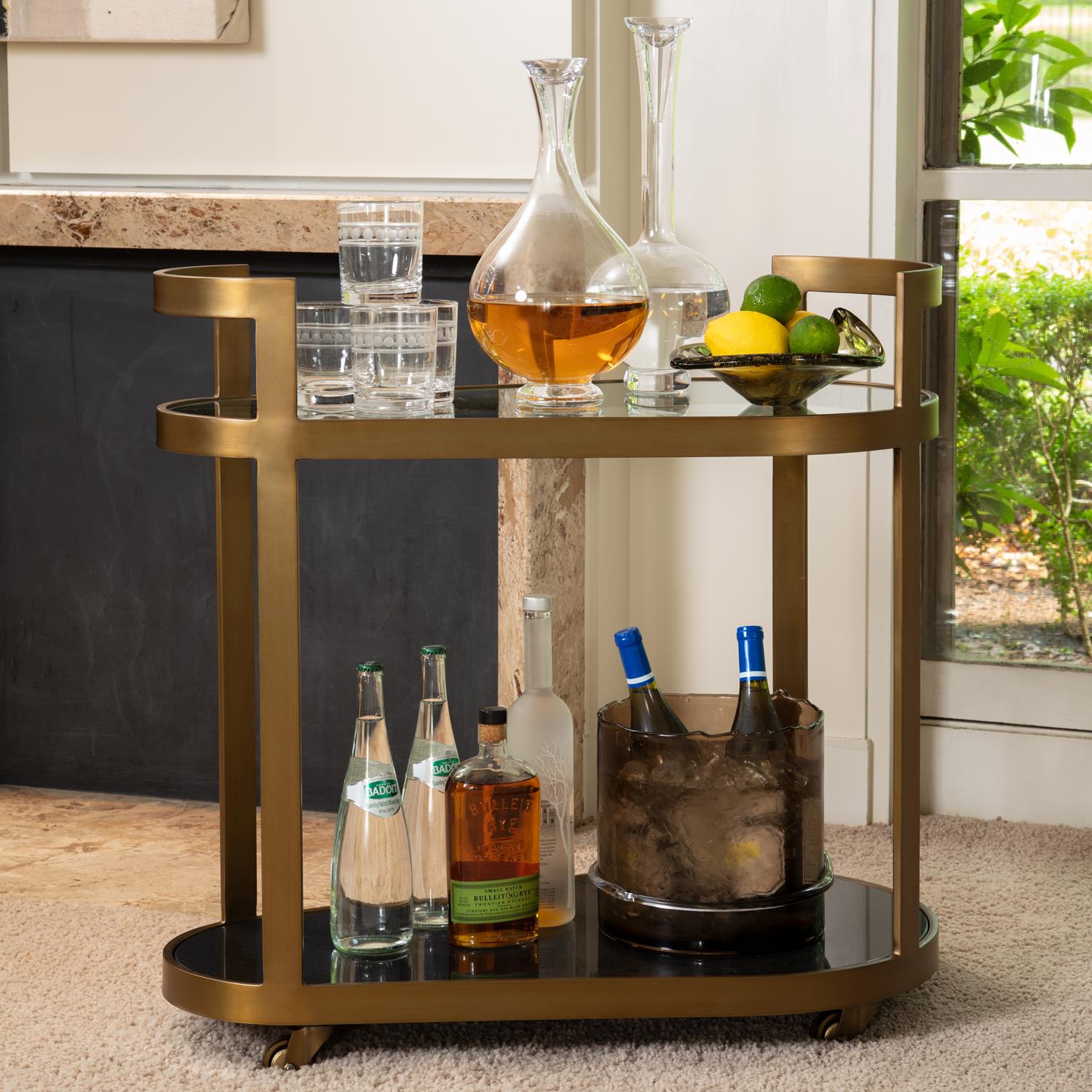 Regan Bar-Antique Brass-Global Views-GVSA-7.91092-Bar Storage-2-France and Son