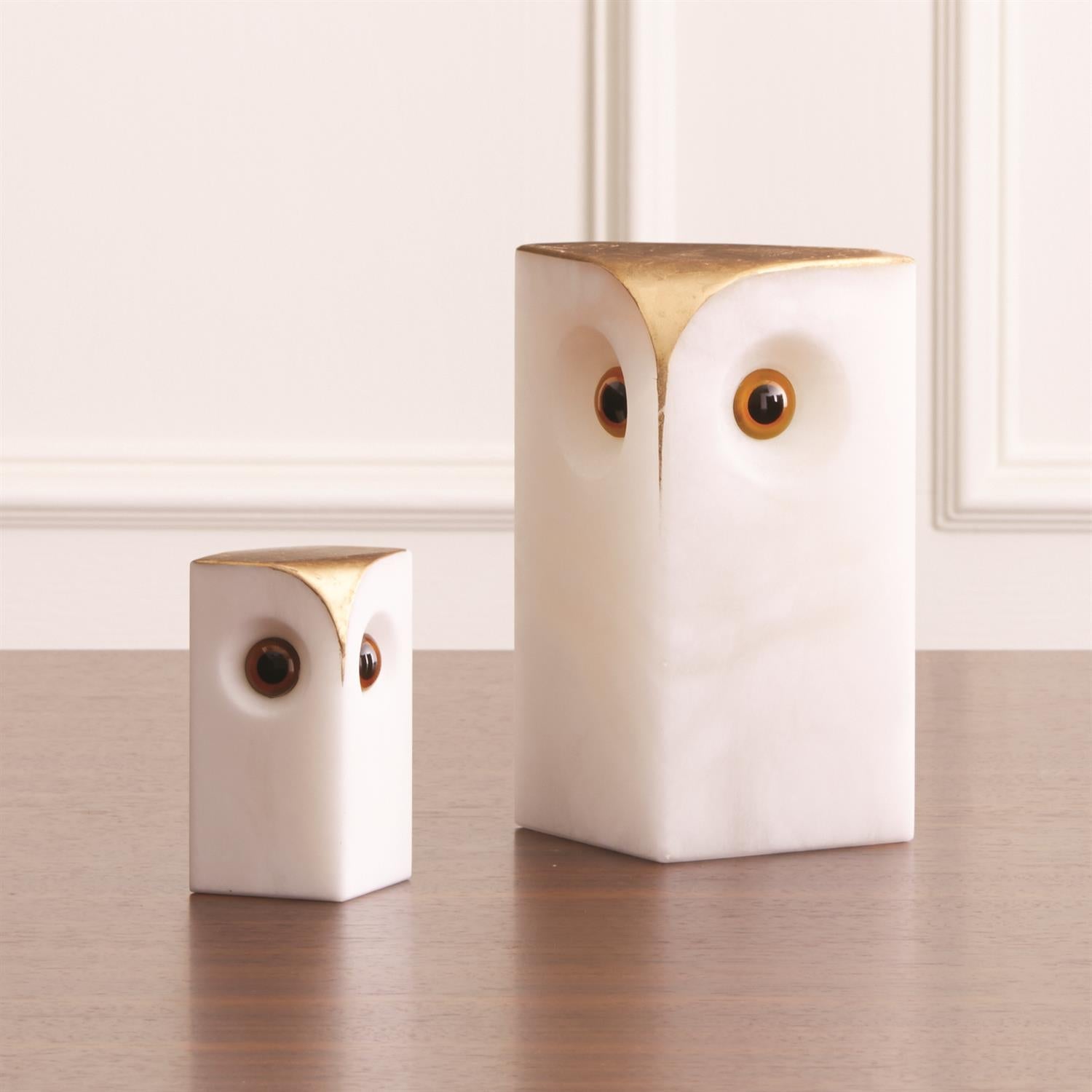 Alabaster Owl-Global Views-GVSA-3.31548-Decorative ObjectsLarge-2-France and Son