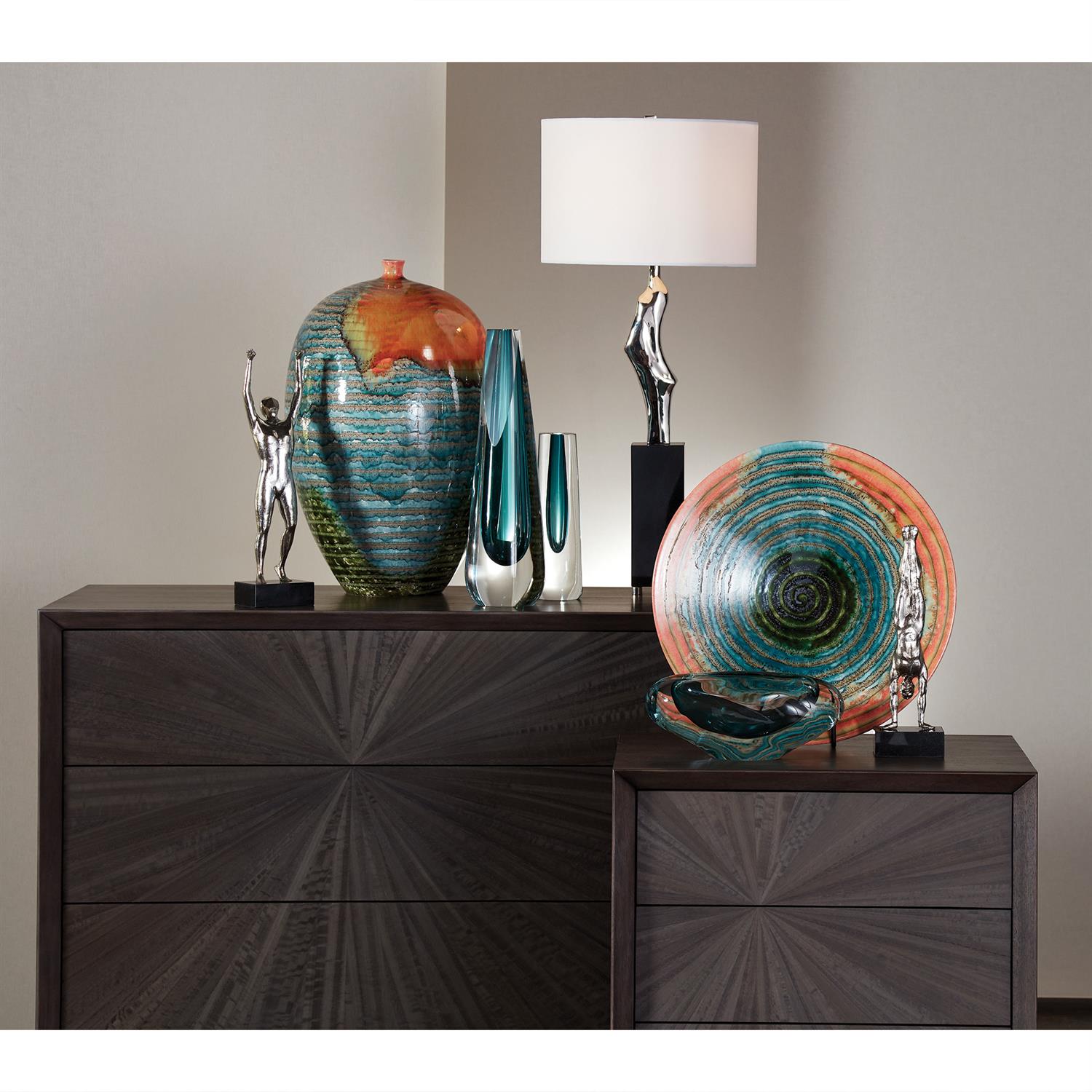 Conceptual Lamp - Nickel-Global Views-GVSA-8.82618-Table Lamps-2-France and Son