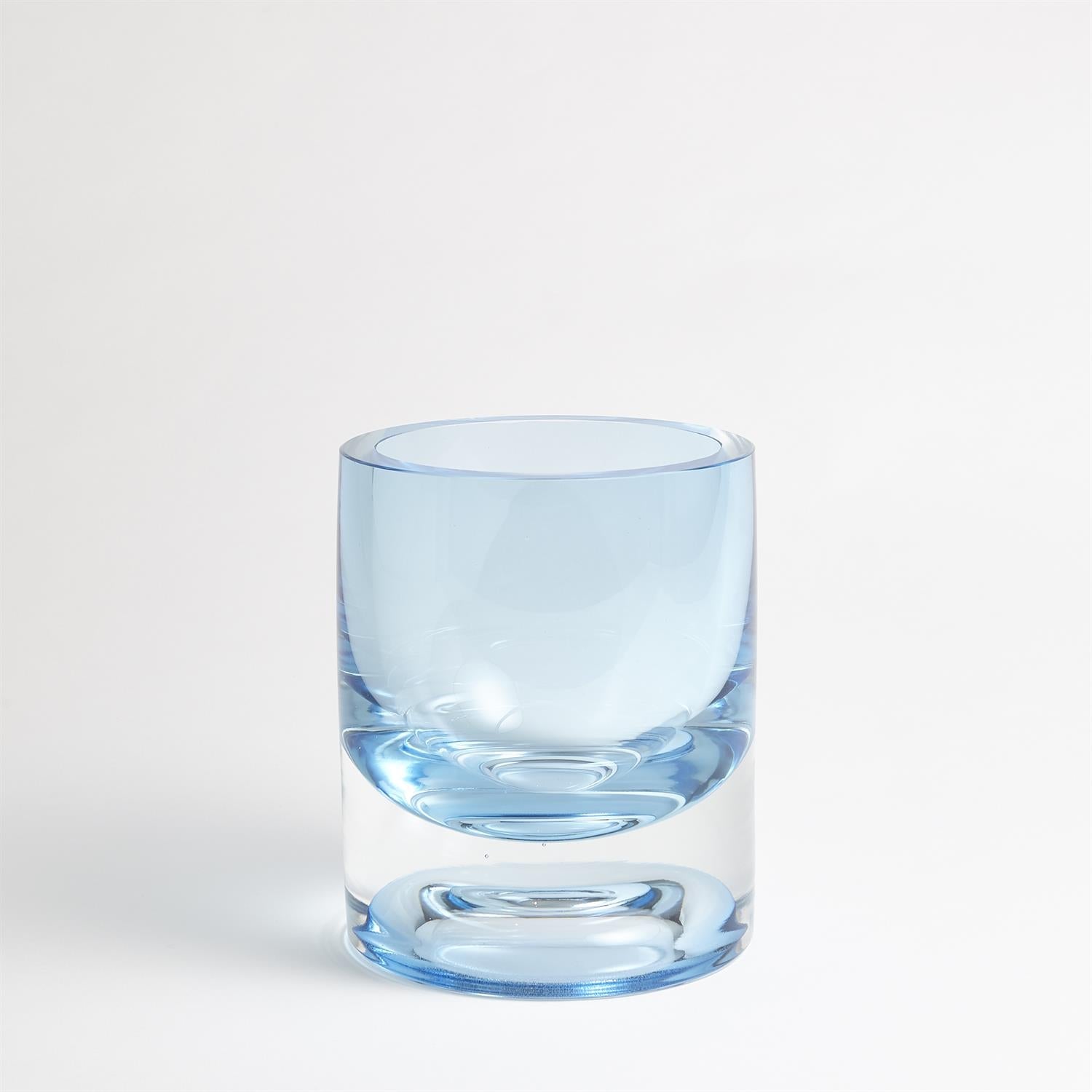 Thick Cylinder Vase-Global Views-GVSA-6.60440-VasesSmall-Powder Blue-2-France and Son