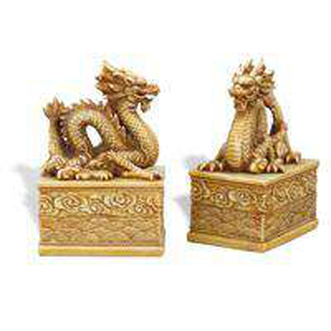 Dragon Ivory Bookeneds/set Of 2 8"H