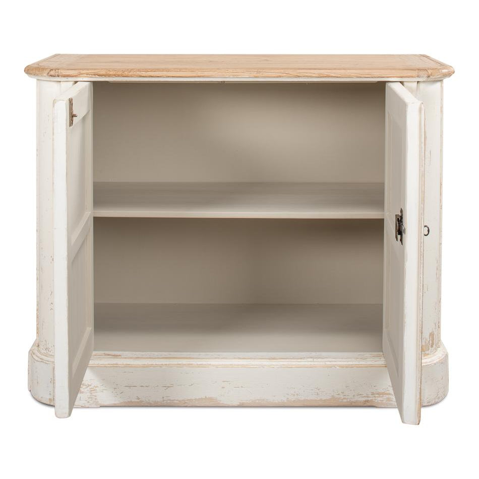 Antique White Wash Sideboard 2 Door-SARREID-SARREID-40118-Sideboards & Credenzas-8-France and Son